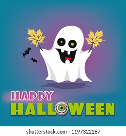 Happy Halloween hand drawn invitation or greeting Cards for kids. Vector illustration.