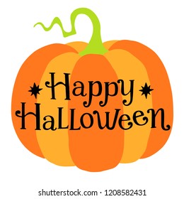 Happy Halloween Hand Drawn Lettering On Stock Vector (Royalty Free ...