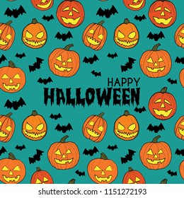 Happy Halloween hand drawn vector illustration. Perfect for invitations, cards, banners, flyers.