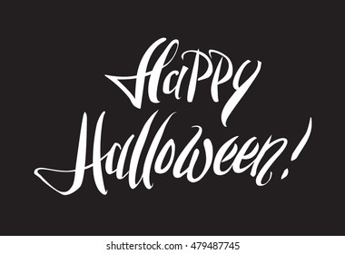 "Happy Halloween" hand lettering