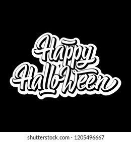 Happy halloween, hand lettering. Vector illustration