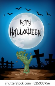 Happy halloween hand out from the grave