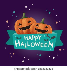 Happy Halloween hand-drawn greeting card, flyer, banner, leaflets, poster templates.