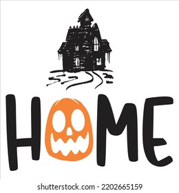 Happy Halloween Haunting House Vector