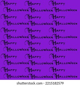 happy halloween holiday autumn lettering purple