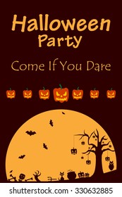 Happy Halloween holiday celebration background in vector