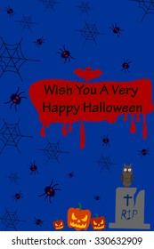 Happy Halloween holiday celebration background in vector