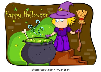 Happy Halloween holiday celebration background in vector