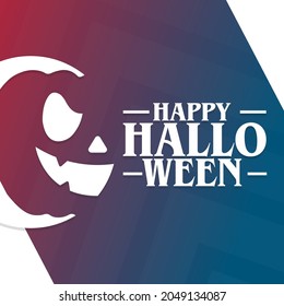 Happy Halloween. Holiday concept. Template for background, banner, card, poster with text inscription. Vector EPS10 illustration