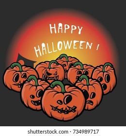 Happy Halloween. Halloween. holidays. vector image, postcard.