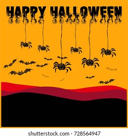 Happy Halloween , horror banner, vector