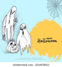 Happy Halloween horror festival scary background vector