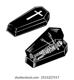 Happy Halloween Horror Night Skull Illustration Vintage Graphic Icon Design Art Vector