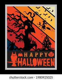 Happy Halloween Horror T Shirt Design