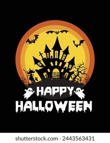 Happy Halloween Horror  T-shirt Design