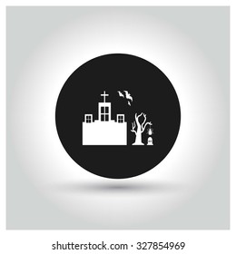 Happy Halloween icon design. Halloween pictogram elements collection.  simple minimal, flat, solid, mono, monochrome, plain, contemporary style. Vector illustration web internet design elements