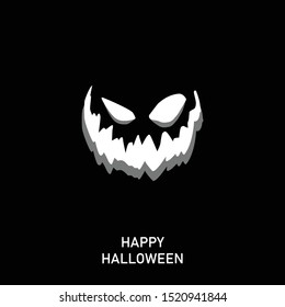 Happy Halloween icon Scary face vector illustration