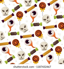 happy halloween icons pattern