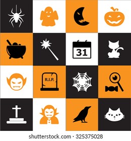 Happy Halloween Icons Set