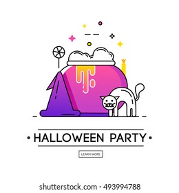 Happy halloween illustration.