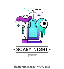 Happy halloween illustration.