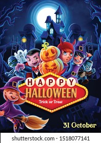 happy halloween illustration cartoon cute