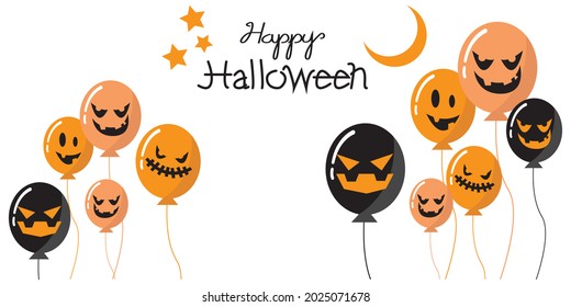 Happy halloween illustration. Halloween decorative wallpaper for banner, background, graphics design. Vector illustration.