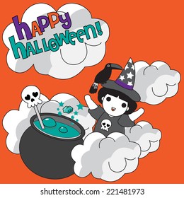 Happy Halloween illustration set