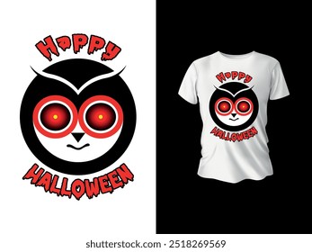 Happy Halloween. Halloween Illustration t shirt design template. Halloween Vector Graphic.