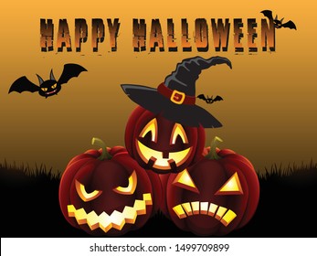 Happy Halloween illustration - vector format
