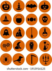 Happy Halloween, illustration, vector on white background.