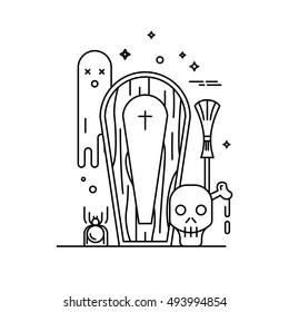 Happy halloween illustrations.