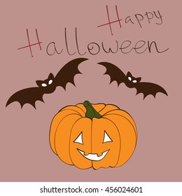 Happy Halloween, image with pumpkin