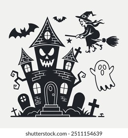 Happy Halloween image Vector illustration