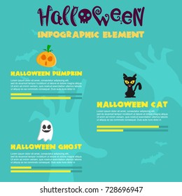 Happy Halloween Infographic Design Style