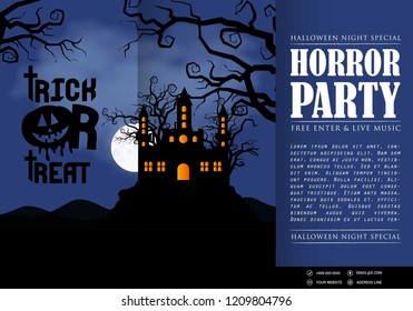 Happy Halloween invitation banners design vector