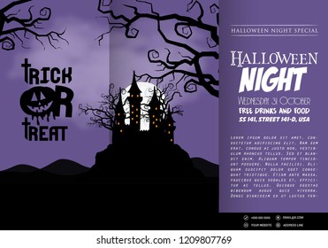 Happy Halloween invitation banners design vector