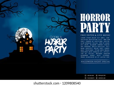 Happy Halloween invitation banners design vector