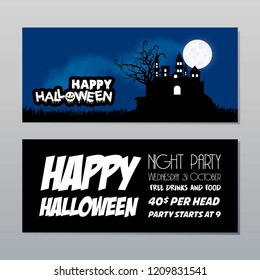 Happy Halloween invitation brochure design vector 