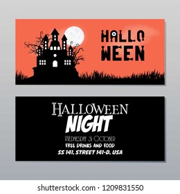 Happy Halloween invitation brochure design vector 