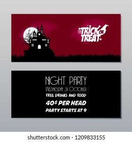 Happy Halloween invitation brochure design vector 