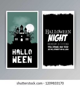 Happy Halloween invitation brochure design vector 