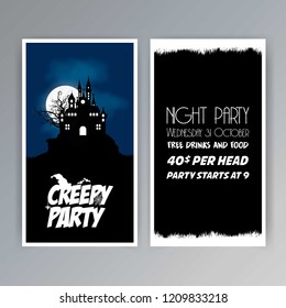 Happy Halloween invitation brochure design vector 