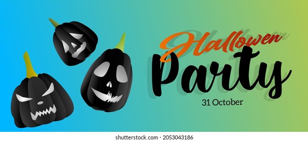 
happy Halloween, invitation card to celebrate halloween party on October 31st