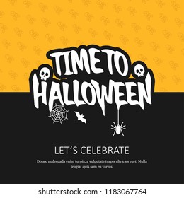 Happy Halloween invitation card with creative design vector