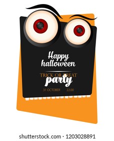 Happy Halloween invitation card vector