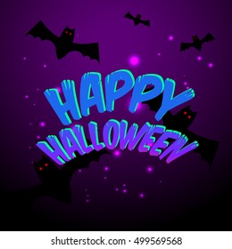 Happy Halloween for invitation cards and posters. Party Card. vector illustration.