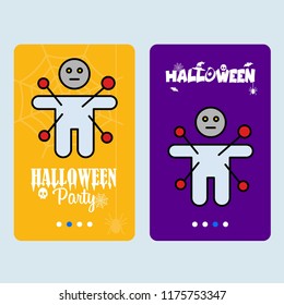 Happy Halloween invitation design with ghost vector