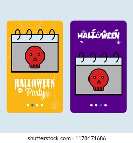 Happy Halloween invitation design with ghost vector