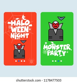 Happy Halloween invitation design with ghost vector